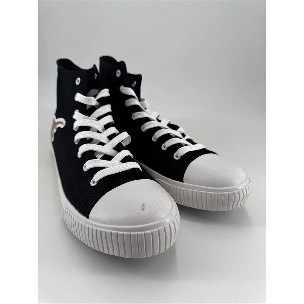 FOCO NCAA Texas Longhorns‎ Black High Top Canvas Shoes Sneakers Men's Size 11